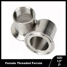 

Female Threaded Ferrule 1.5" Tri Clamp to 1" NPT Stainless Steel Sanitary Pipe Fitting Home Brew Connector Adapters for Heater