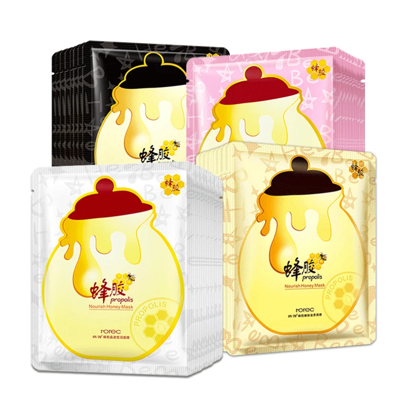 

10Pcs Rorec Honey essence Facial Mask Moisturizing Face Mask Oil Control Ance Treatment Hydrating Wrapped Mask face Skin Care