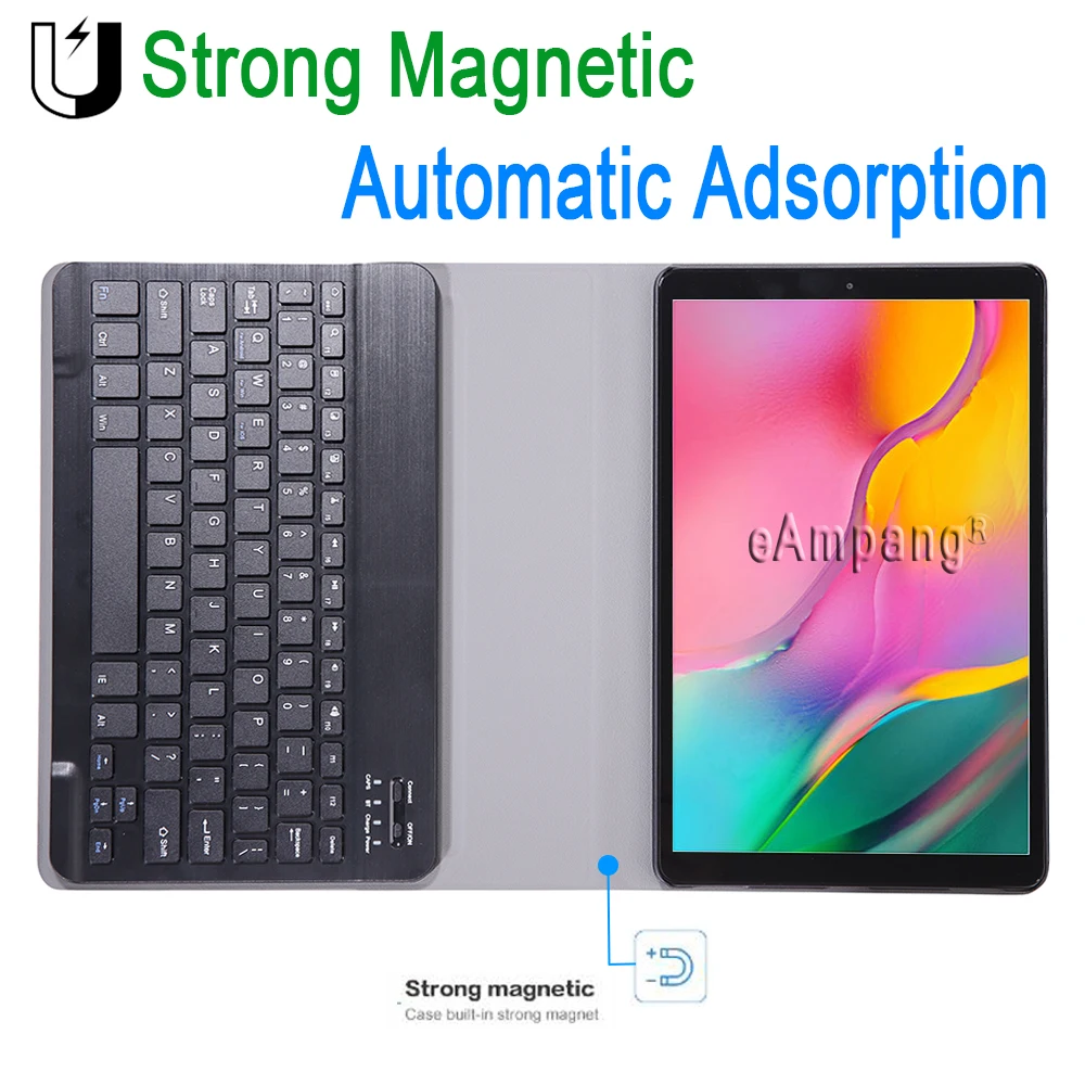 For Samsung Galaxy Tab A 8.0 2019 Keyboard Case T290 T295 SM-T290 SM-T295 Slim Leather Bluetooth Ke