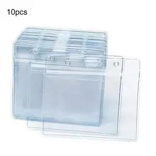 

10Pcs 4x3inch ID Card Holder Waterproof Horizontal PVC Resealable Record Card Holders for Adults
