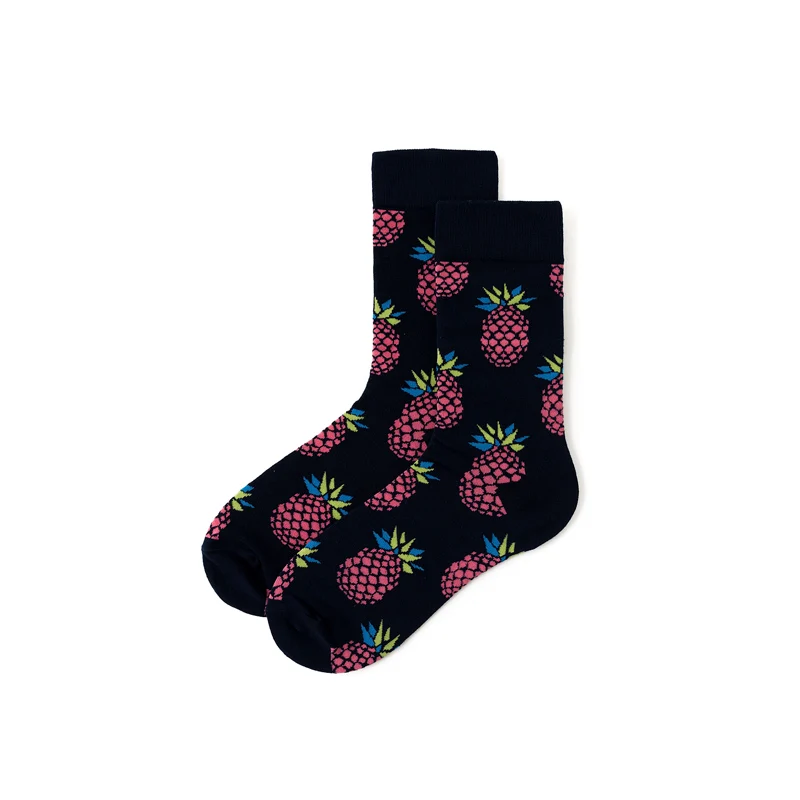 Носки женские забавные милые Мультяшные фруктовые банан и лимон яблоко