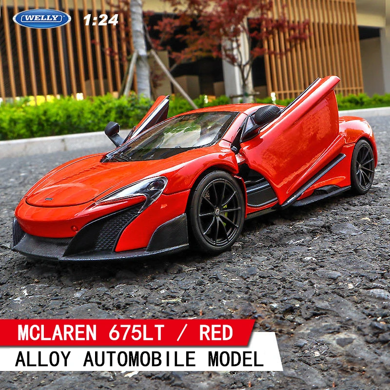 Welly 1:24 mlaren 675LT super run украшение автомобиля коллекция Подарочная игрушка Литье под давлением модель игрушка для мальчиков - Цвет: 675LT