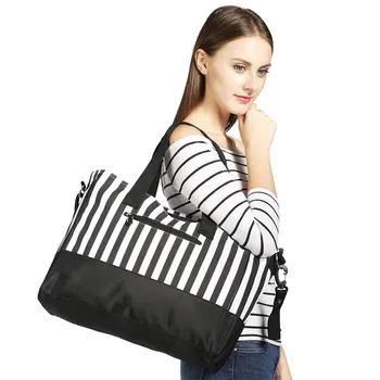 

Diaper Bag Tote Stripe Maternity Bag Large Capacity Nursing Handbag Outdoor Crossbody Baby Care Mummy Nappy Bags