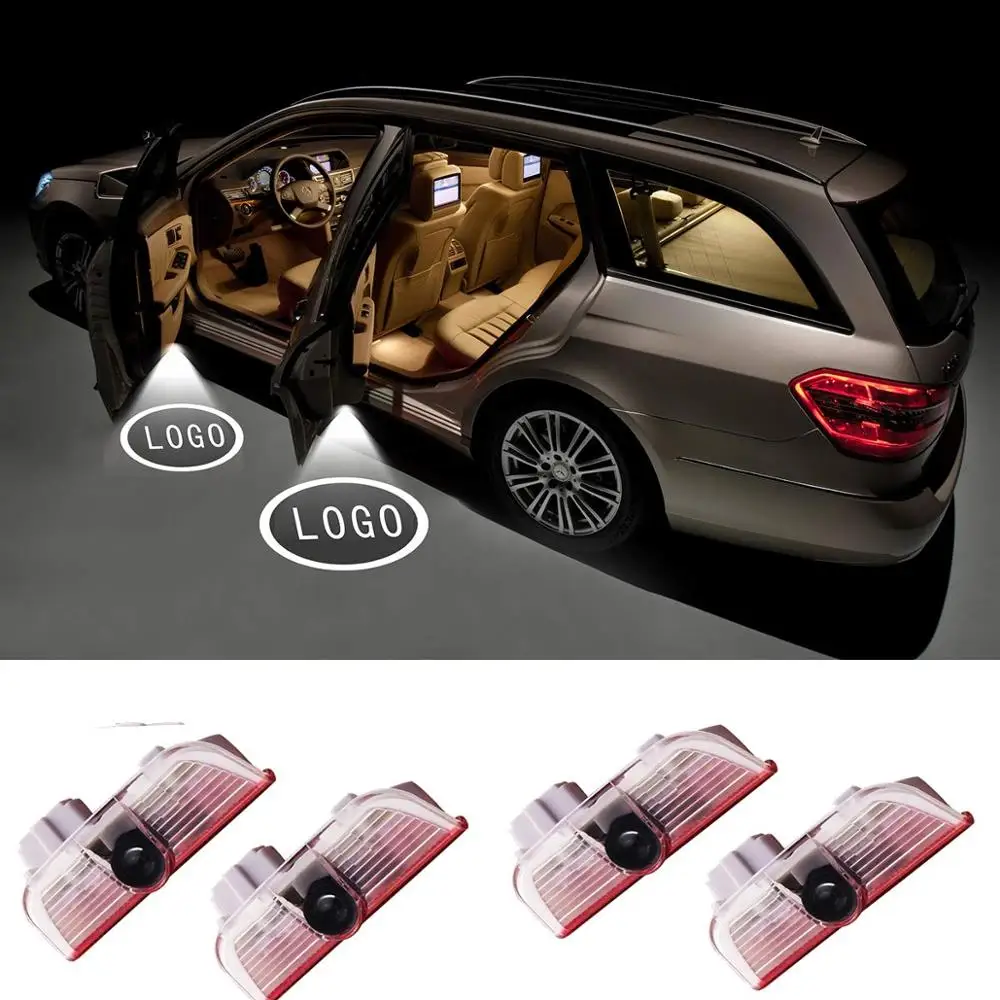 Автомобильный Дверной светодиодный 3D теневой автомобильный светильник с логотипом, автомобильная лампа с проекционной функцией для VW TIGUAN CC Golf MK6 для JETTA MK5 PASSAT B6 B7