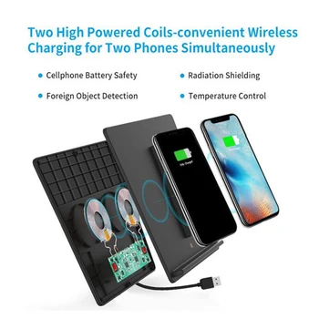 

Double Port USB Chargeur sans fil Wireless Charger Accessoires Durable Pratique