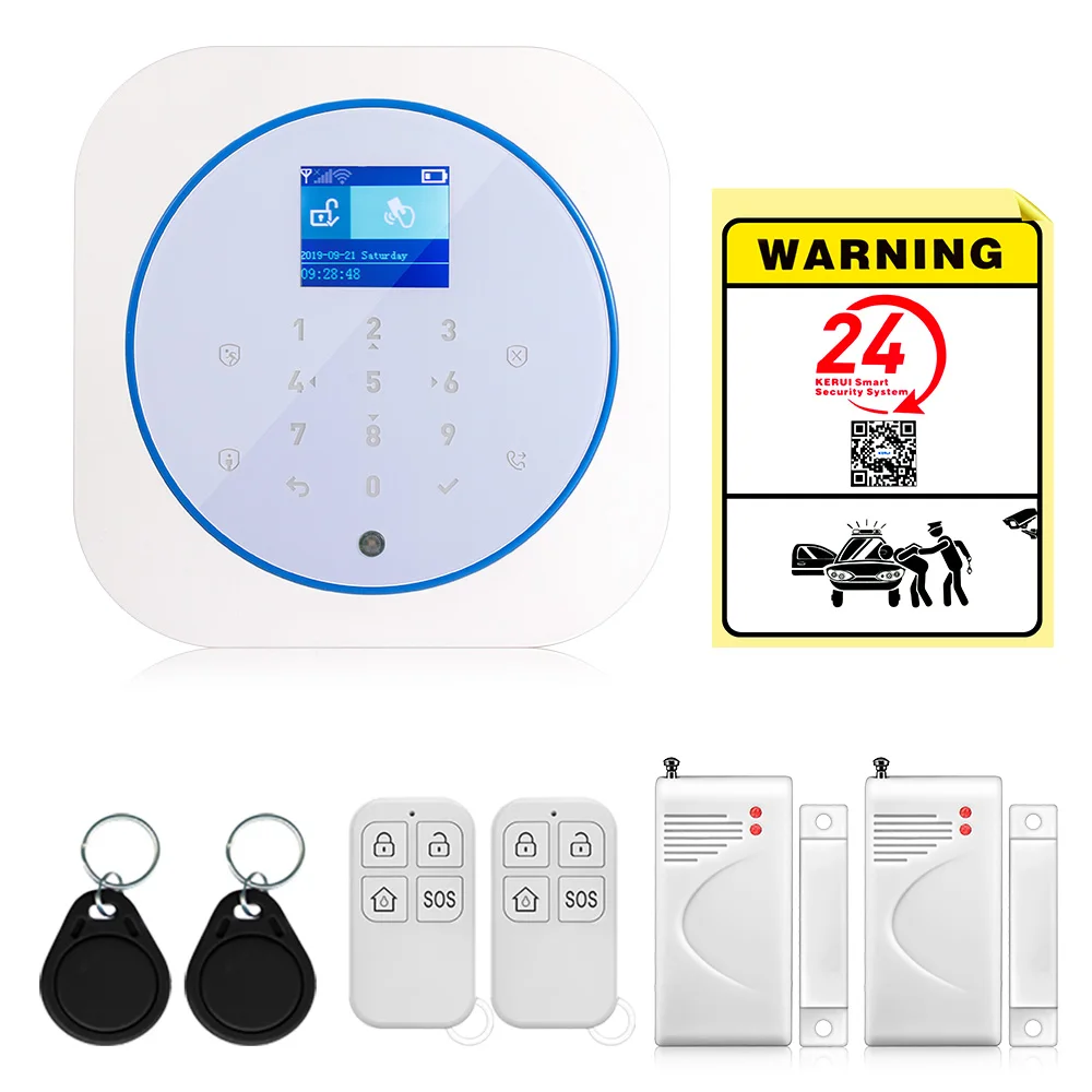 Золотая безопасность WiFi GSM Беспроводная умная домашняя система охранной сигнализации Tuya APP контроль Противоугонная сигнализация - Цвет: Kit 1