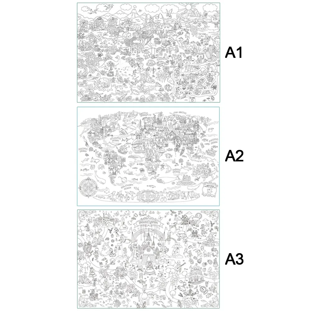Детская печатная книга, детский Супер-живописец, огромная бумага для рисования, гигантская раскраска, плакат, игрушки для мальчиков и девочек, подарки на день рождения