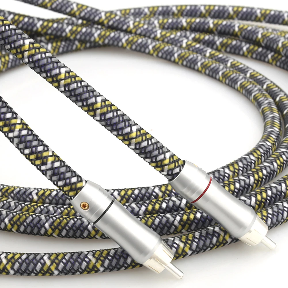 Di Alta Qualità A52 Hi-End 99.9999% Ofc Koper Rca Naar Rca Audio Kabel Home Theater Dvd 2Rca Hifi Kabel Cd Versterker