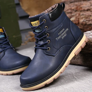 

Nice New Fashion Men Winter Plus Velvet Boots Keep Warm Male Snow Ankle Boots High Top Casual Boot Shoes Chaussure Homme Zapatos