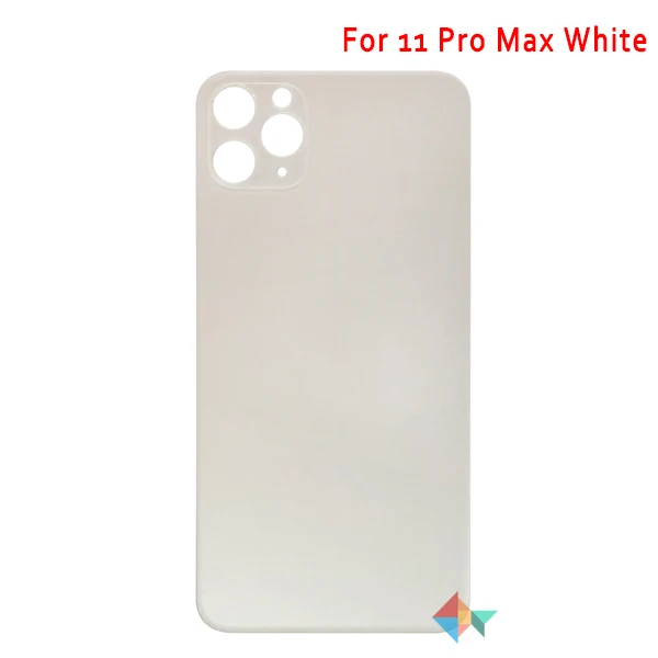 AAA большой Камера отверстие для iPhone/11 11 Pro Max/11Pro Корпус Батарея крышка отсека задняя корпуса Корпус для задней поверхности Стекло - Цвет: 11 Pro Max White