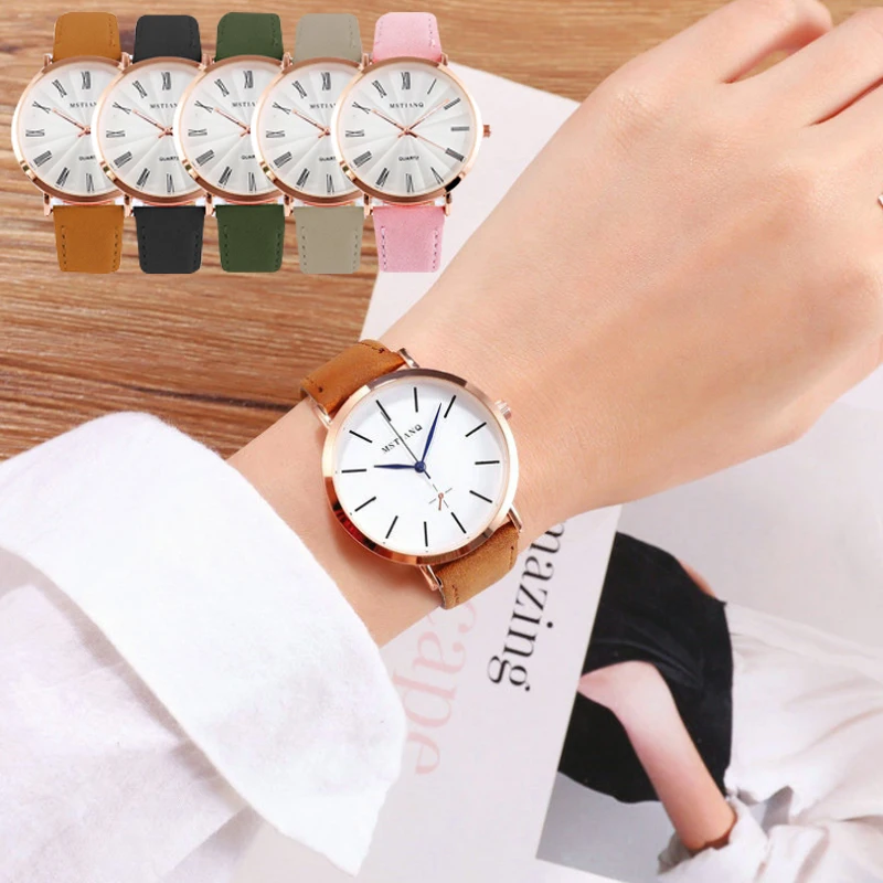 

2023 New Watch Women Fashion Casual Leather Belt Watches Simple Ladies Analog Quartz Clock Luxury Dress Women's watches