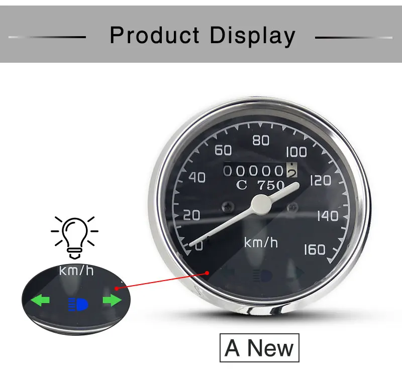 ZSDTRP 0-120/160 км Урал CJK750 Спидометр с головной светильник поворота для Bmw R1 R12 R50 R71 M72