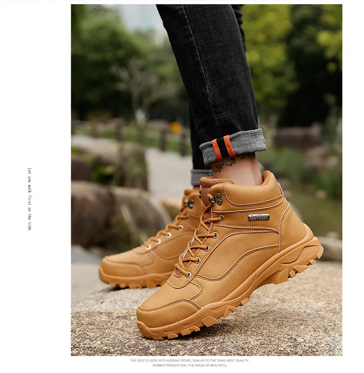 39-46 Men Boots Anti skidding Men Winter Shoes Big Size Winter Boots Men