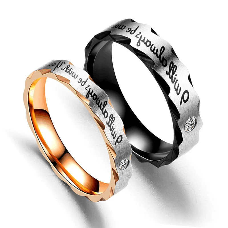 

New Arrival 316 Stainless Steel Rings for Women Man Ring Black Free Shipping