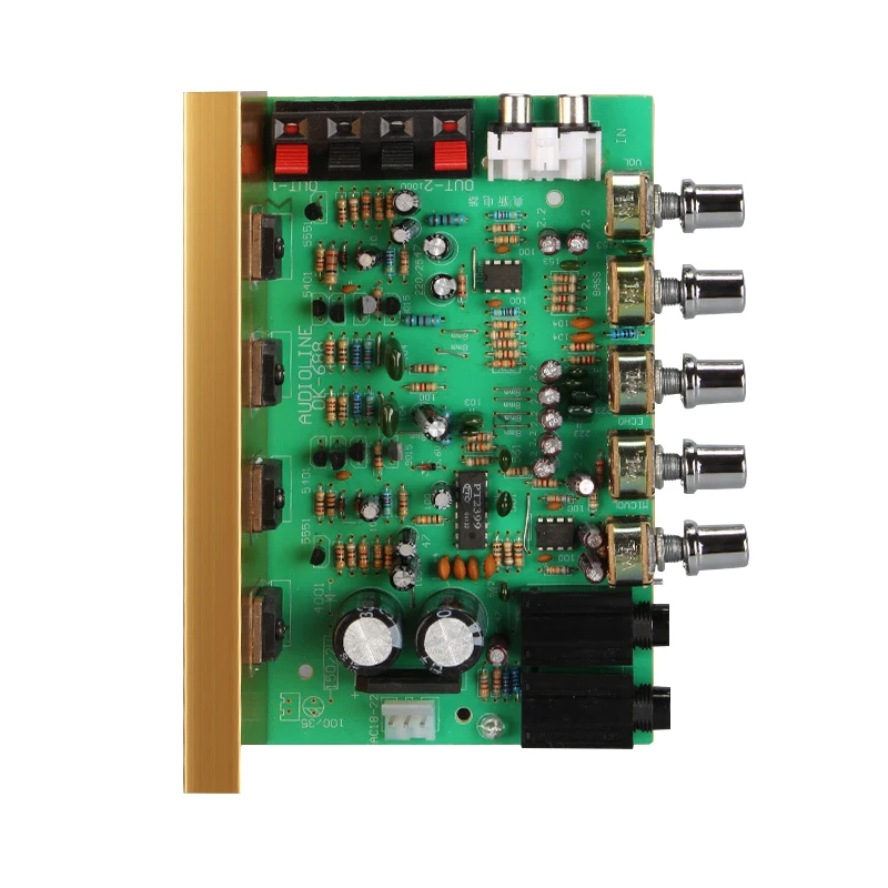 OK688 Reverberation Amplifier Board 2.0 Channel 100W*2 High Power Audio Amplifiers Board Dual AC18-24V For Home Speaker DIY Amp OK688 Reverberation Amplifier Board 2.0 Channel 100W*2 High Power Audio Amplifiers Board Dual AC18-24V For Home Speaker DIY Amp