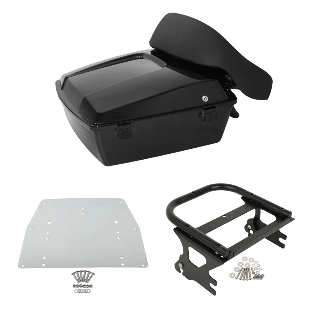 

Motorcycle Chopped Pack Trunk Backrest Mount Rack Plate For Harley Touring Tour Pak Road King Street Glide Road Glide 1997-2008