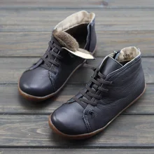 Женская обувь; флисовые ботинки на меху; зимние ботинки из натуральной кожи; г.; женские ботильоны; женская обувь