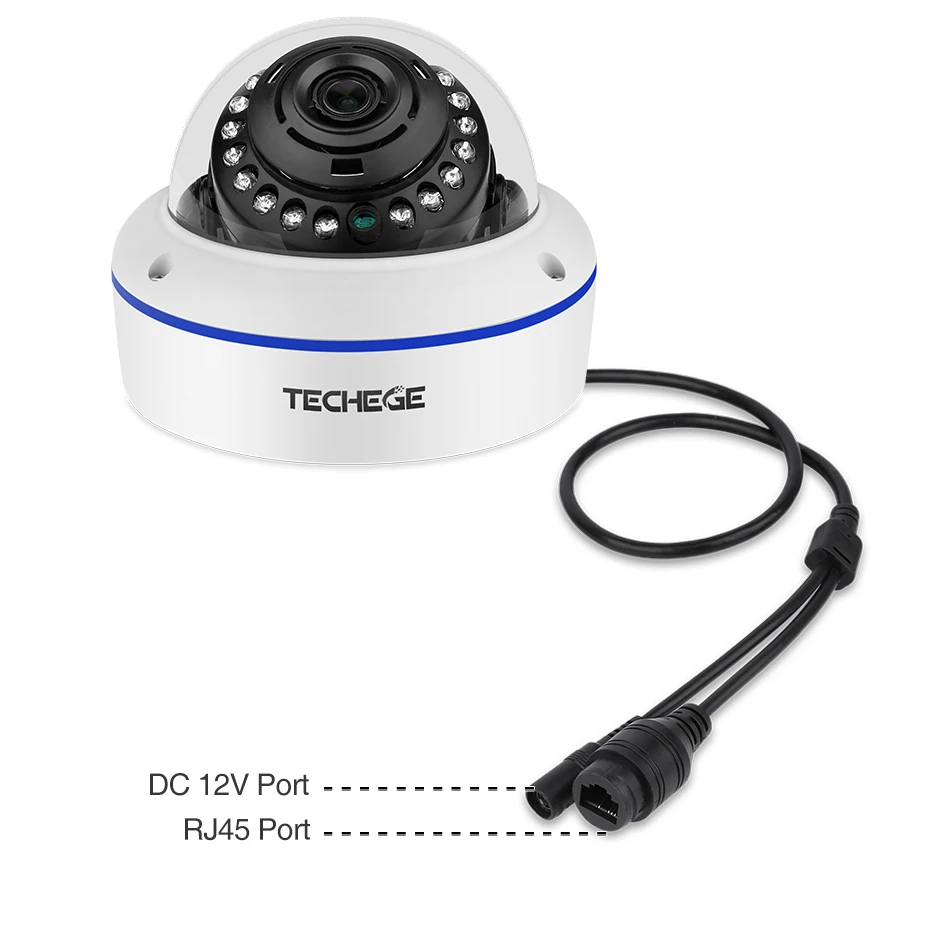 Techege HD 5MP 4MP 2MP ip-камера для помещений и улицы, проводная ip-камера s Onvif PoE, купольная камера 2mp PoE камера s, аудио запись, оповещение по электронной почте