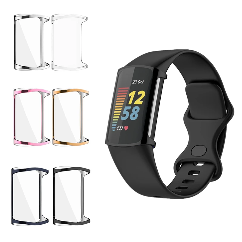 Silicone Cover For Fitbit Charge 5 Watch Case Tpu Protective Cases