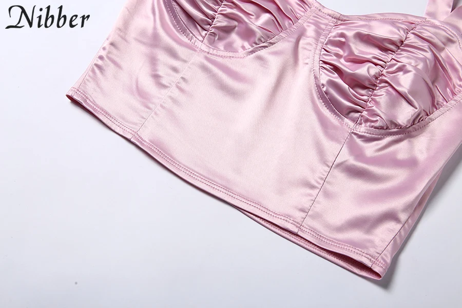 NIBBER Harajuku, розовый, черный, камзол с кисточками, элегантные женские топы на шнуровке,, Осенние уличные повседневные футболки, домашняя одежда, mujer