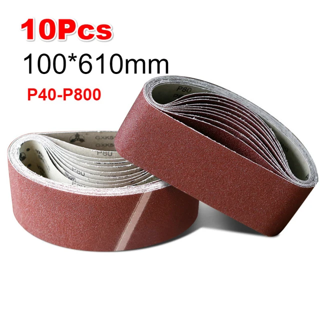 LOT DE 3 BANDES ABRASIVES 75X533 MM GRAIN 40