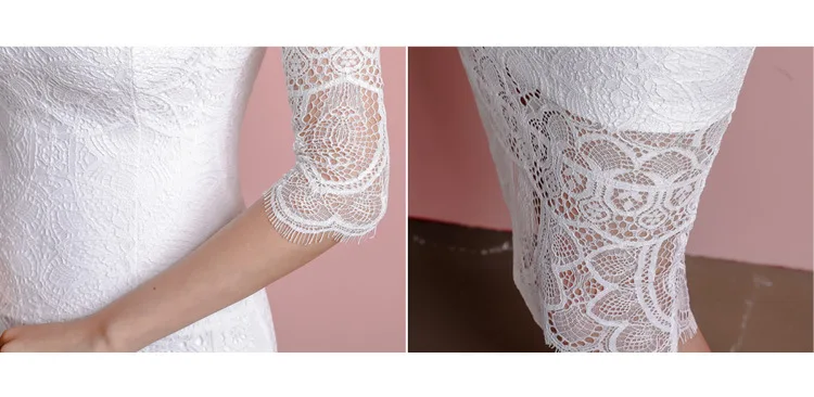 S-XL размера плюс Сетчатое лоскутное белое кружевное платье для женщин миди посылка облегающее осеннее платье для женщин три четверти облегающее платье