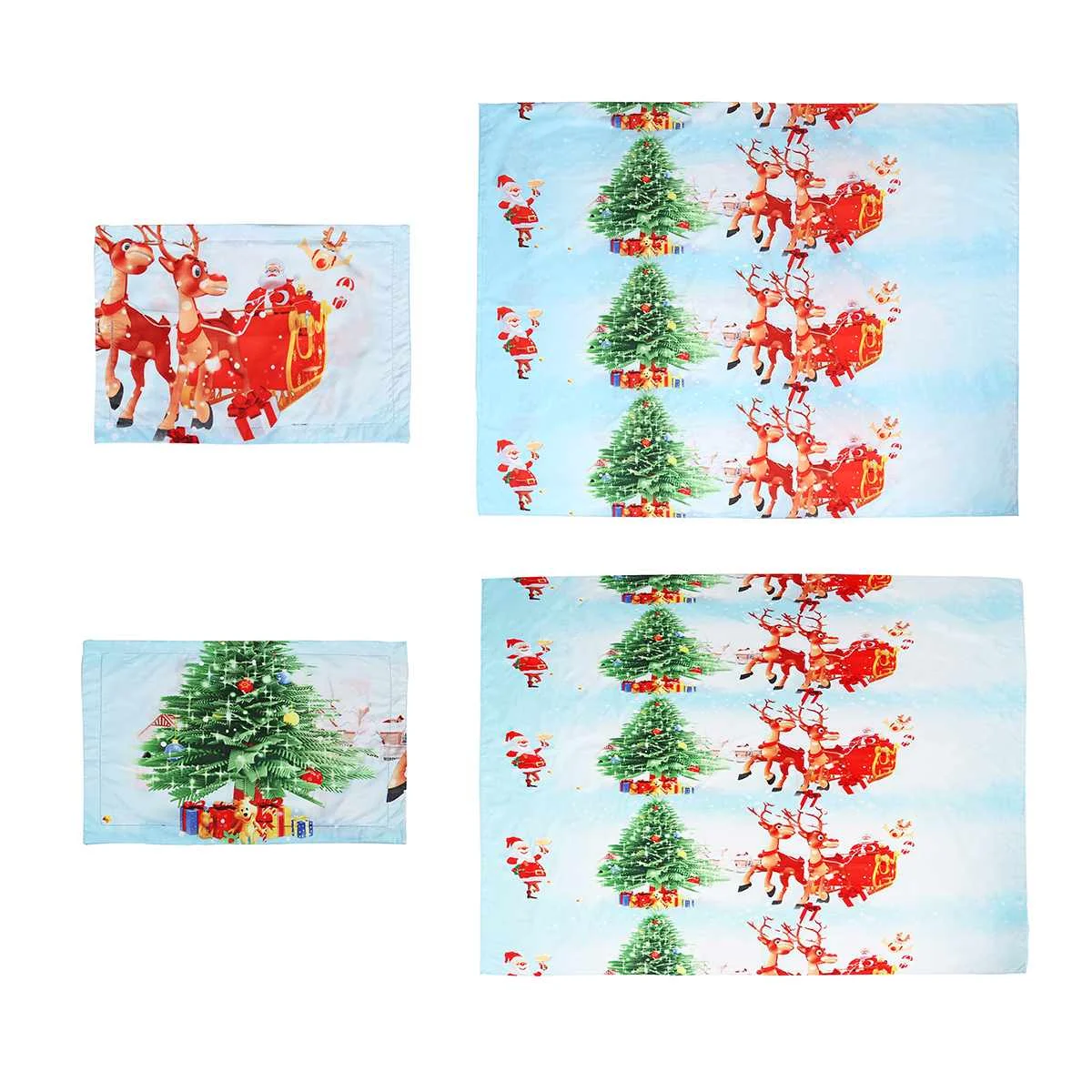 4PCS/Set 3D Bedclothes Bedding Sets Christmas Bedding Sets Duvet Cover+Bed Sheet+2Pillowcases Christmas Decor