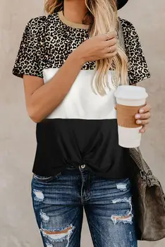 

Leopard print women t shirt Summer spring o-neck women tops casual short sleeve ladies tees tops female clothes t-shirt