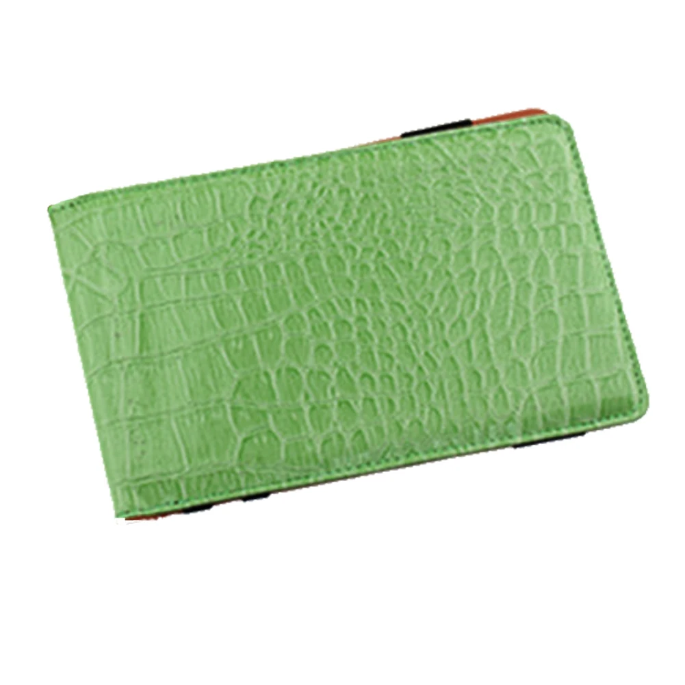 Scorecard PU Leather Portable Durable Embossed Professional Statistics Universal Golf Fashion Training With Pencil Solid - Цвет: Зеленый