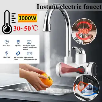 

220V 3000W Kitchen Faucets Pull Out Kitchen Single Handle Rotatable Sink Faucets Water Mixer Water Sink Mixer Tap Robinet