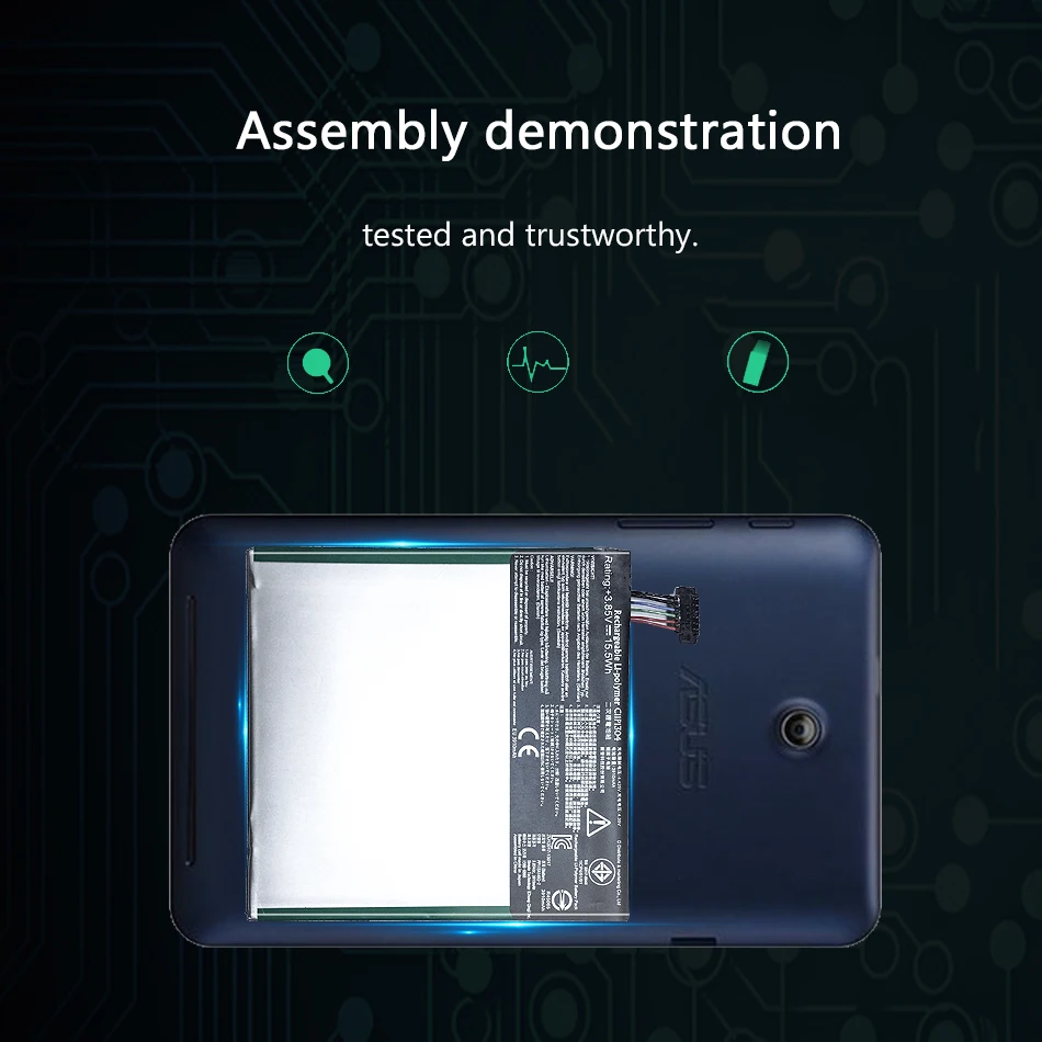Для Asus Memo Pad HD 7 ME173X HD7 ME173 K00B 3950 мА/ч, C11P1304 планшет Батарея