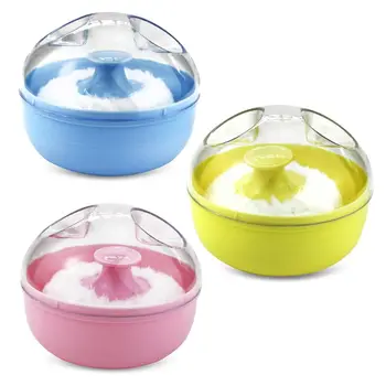 

1PC Portable Baby Soft Body Talcum Powder Puff Sponge + Box Case Container Useful Supplies