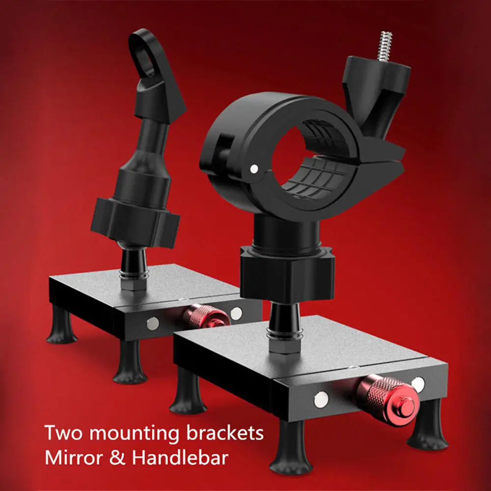 1 шт., регулируемое CNC зеркало заднего вида для мотоцикла/крепление на руль, держатель для мобильного телефона, мотоцикл, велосипед, навигация, фиксированный кронштейн