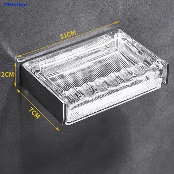 

Tlhottop Wall-mounted Copper Base Reversible Glass Ashtray Bathroom Shelves YJ-7632