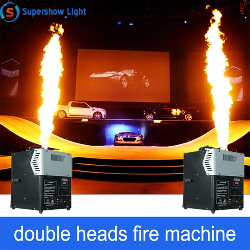 Commercial Lighting DMX Stage Fire Machine Double Heads Flame Machine