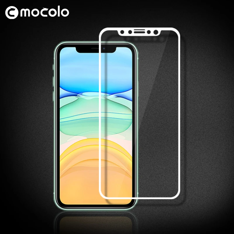 Mocolo полный клей стеклянная пленка Премиум для iPhone 11 протектор экрана полное покрытие для iPhone 11 PRO макс. Закаленное стекло пленка анти-масло