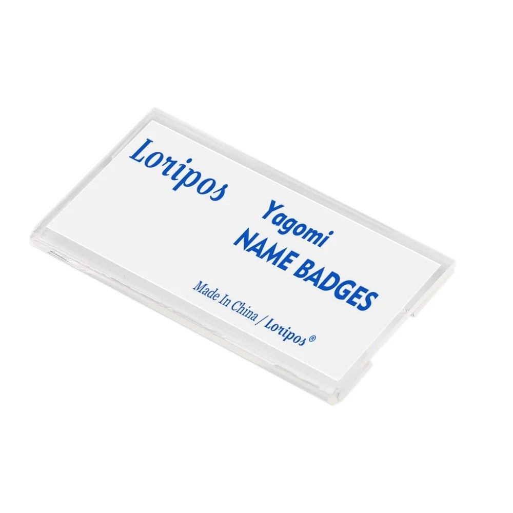 Pin-on Acrylic Holder For Card  Identification Name Plate Id Tag Safety Pins Plastic Conference  Badge 