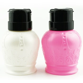 

Pump Dispenser Nail Art Polish Wash Remover Alcohol Liquid Cleaner Empty Plastic Press Pump Bottle Nail Diy Manicure Tools