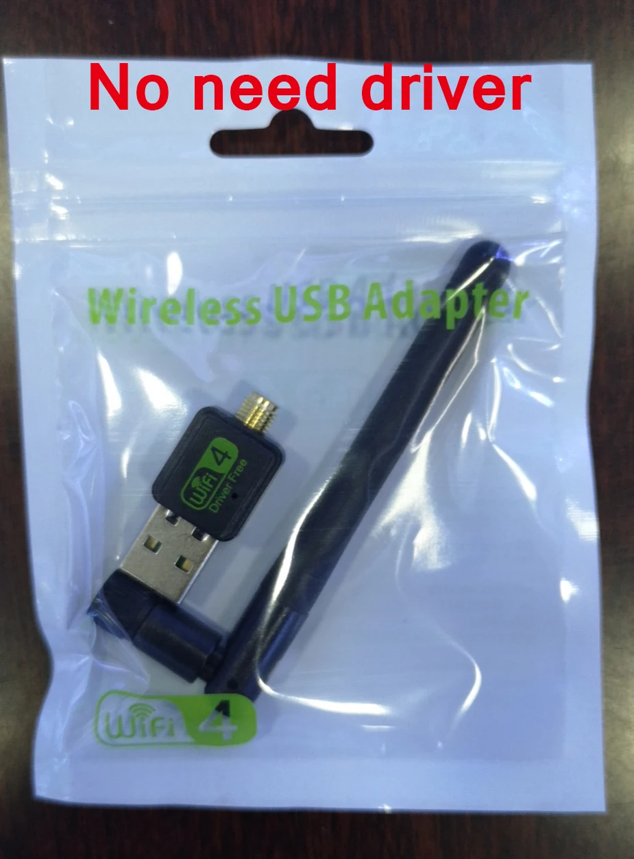 Мини Сетевая карта USB WiFi адаптер 150 Мбит/с 2dBi Wi-Fi адаптер ПК Wi Fi антенна WiFi ключ 2,4G USB Ethernet WiFi приемник - Цвет: no need driver