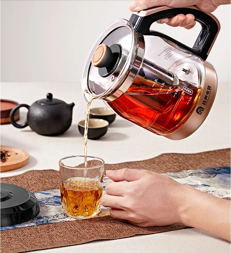 220V Automatic Kettle Health Care Kettle Thick Glass 1.2L Electric Teapot Insulation Electric Water Cooker Water Boiling Pot 4