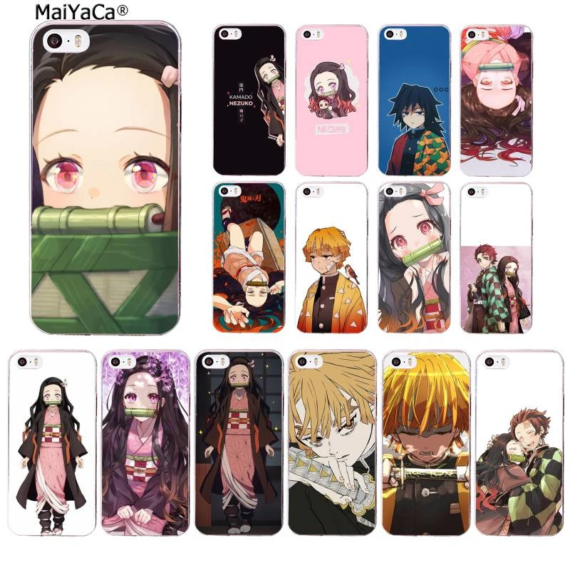 MaiYaCa Anime Demon slayer Kamado Nezuko girl Phone Cover for iphone 13 SE 2020 11 pro XS MAX 8 7 6 6S Plus X 5 5S SE XR case 13 pro max case