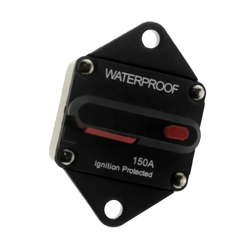 50 Amp Manual Reset Circuit Breaker Car Auto Boat Audio Fuse Holder 12/24v