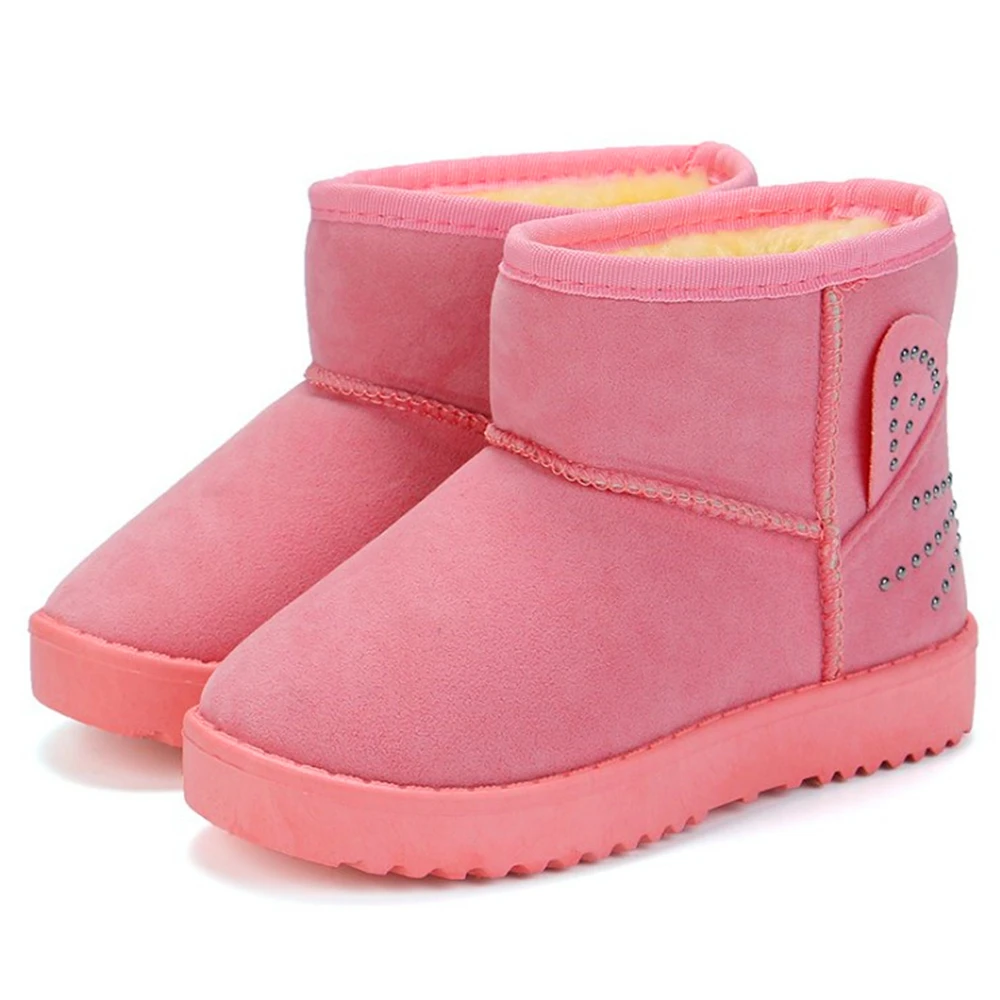 Girls cotton shoes plus velvet winter shoes Ankle boots 3-12 years kids new Korean cute children's winter warm snow boots