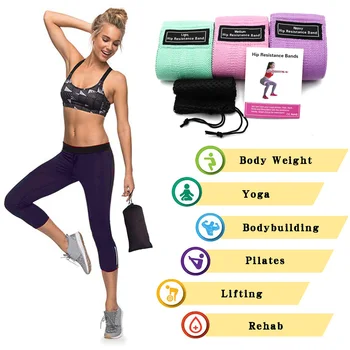 

3pcs Butt Lifting Home Muscle Training Workout Glute Lifter Bodybuilding Pilates Yoga Non Slip Resistance Band Deep Squat