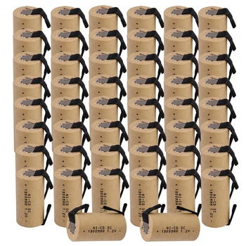 

50 pcs SC rechargeable battery SUBC batteria power bank 1.2v 1800mah nicd accumulator