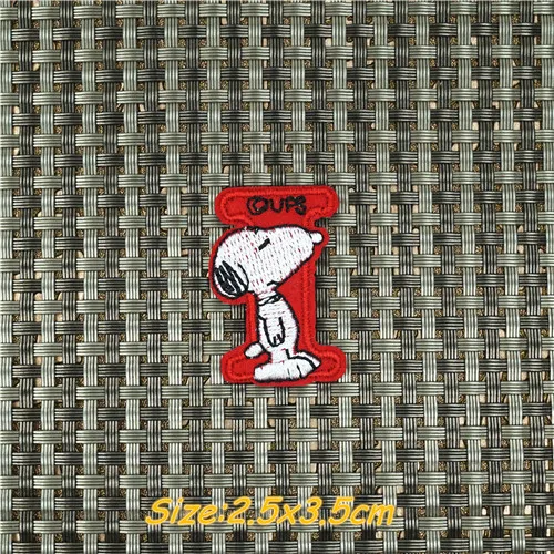 I Железные нашивки для одежды, значки, буквенные Snoopy, индивидуальная модная одежда с вышивкой, сумки для одежды, футболки DIY - Цвет: I