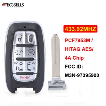 

Remote Smart Car Key ASK 433.92Mhz PCF7953M / HITAG AES / 4A Chip FCC ID: M3N97395900 / CY24 / No Concave For Chrysler Pacifica