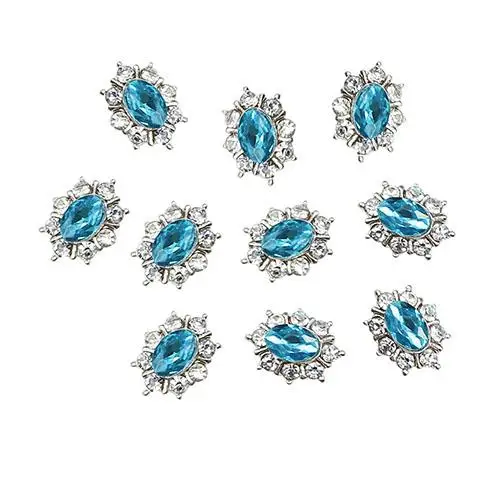 

Women's Girls' Crystal Rhinestone Alloy Nail Art Stickers Flower Decor 10Pcs/Set