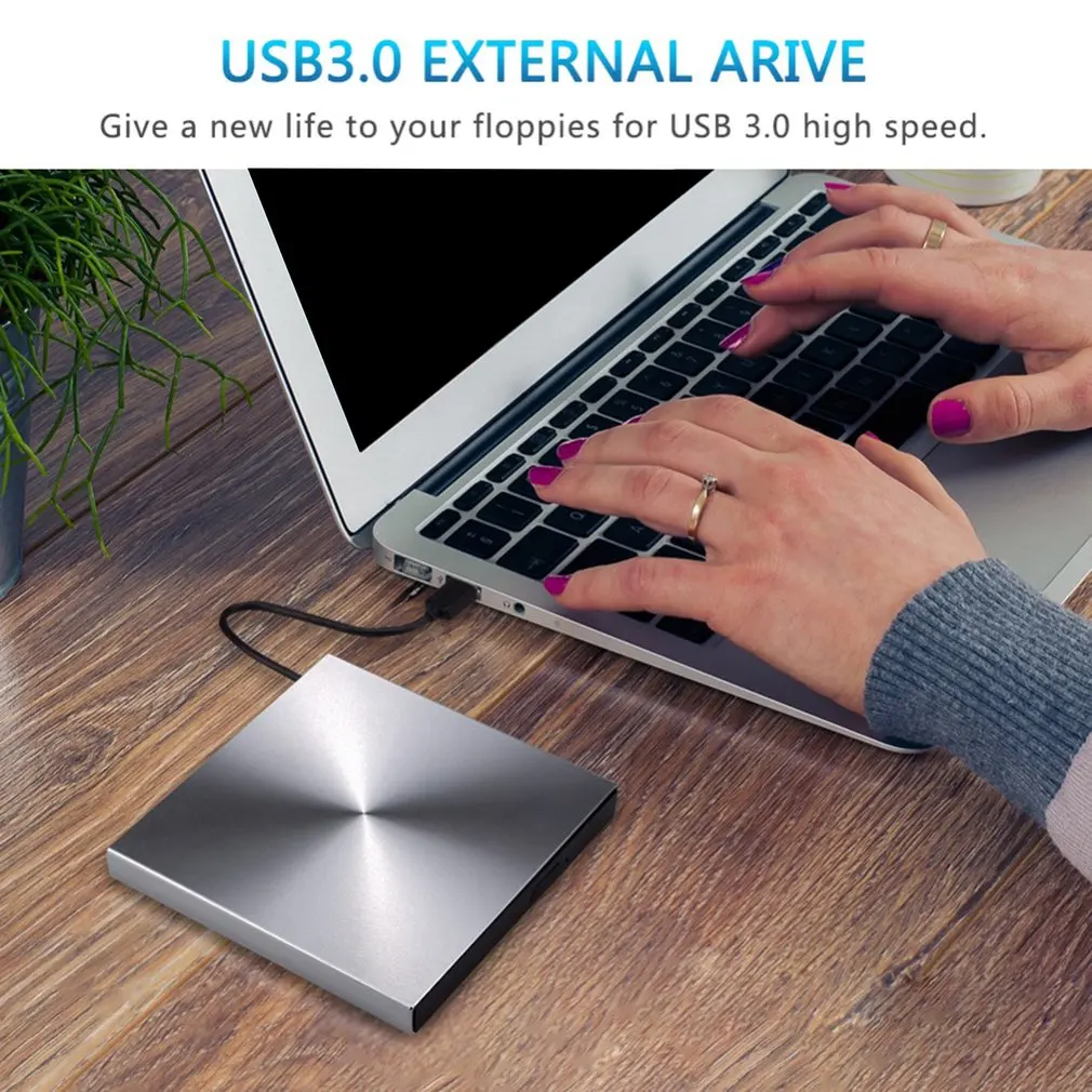 Компактный размер тонкий внешний USB 3 0 ноутбук ПК привод DVD RW CD Писатель горелки
