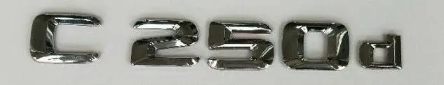 shiny silver Эмблемы для Mercedes A220d C220d C250d CLA180d CLS350d E200d E350d E220d - Цвет: shiny silver
